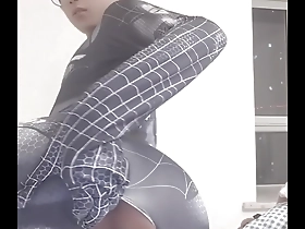 Hot gay teenager has a penis as hard as Spider-Man’s.