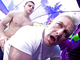 Stepsons wild anal sex with stepfather - free gay porn video