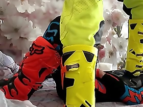 Gay motocross accident with boots
