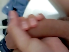 Giving a handjob while pleasuring myself
