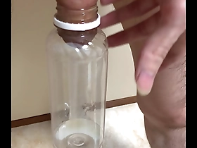 Solo boy’s Japanese masturbation ends up in a facial in a bottle