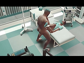 Straight man gets a surprise from a gay nurse in a clinic in The Sims.
