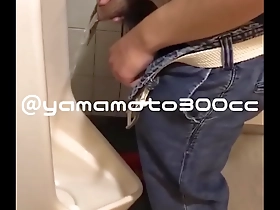 Gay toilet scene with uncut piss fetish