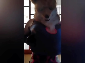 Big-boobed BustyFox in hardcore gay masturbation scene