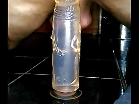 Hot gay guy enjoying masturbation with anal pleasure