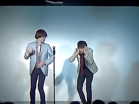 Young emo gay masturbates in public party