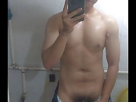 Young Vietnamese boy gets an orgasm and a facial