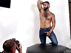 Gay photoshoot with some extra anal action