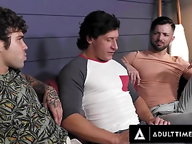 Straight Dalton Riley tries out bicurious threesome with gay best friends