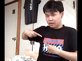 Gay Japanese man screams with pleasure.
