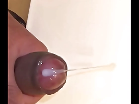 Big dick amateur masturbates with toy and bounces ass