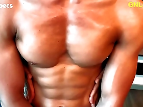 Fitness enthusiast adored and teased by nipple stimulation.