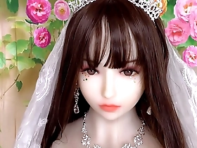 Pretty Asian love dolls in bride cosplay for sale
