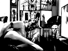 Gay masturbation with a devilish twist