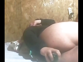 Young gay guy enjoys anal sex with a bottle