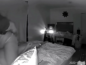 Chubby guy gets a black cock in his mouth and ass in a homemade gay video.