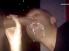 Gay gloryhole action in Berlin’s The Jaxx ends up in a facial
