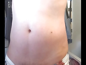 Young gay man in low rise boxer shorts