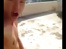 Gay Asian man enjoying solo pleasure
