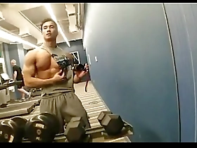 Straight Asian guy masturbates on webcam
