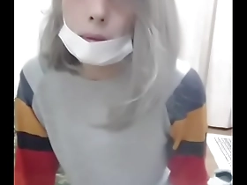 Pretty Japanese sissy wearing her favorite jewelry