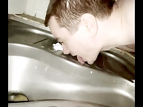 Public toilet humiliation at the beach for gay boy