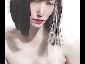 Japanese crossdressers sensual journey as a sissy femboy